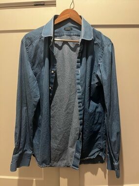 Suitsupply Albiate Denim Shirt 16 M/L Club Collar